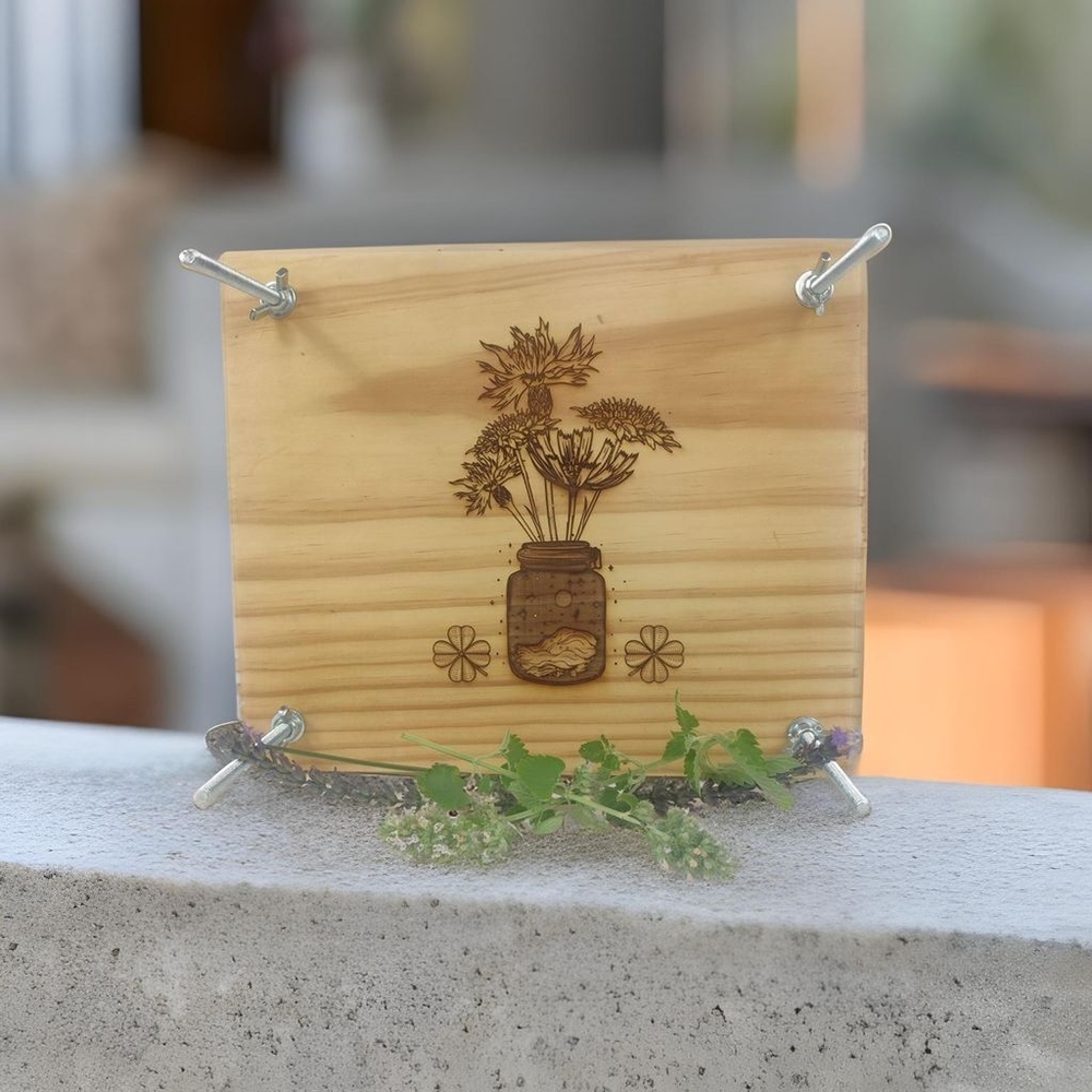 Flower Press Kit Handmade Preserve Plants Memories Wooden Gift for